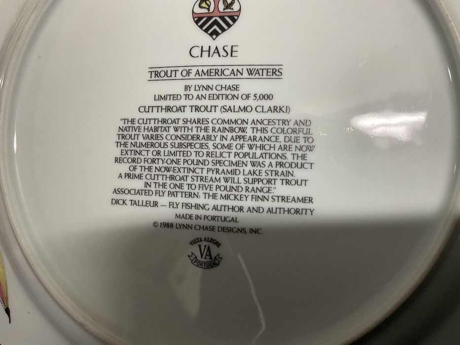 Pratos truta americana edição limitada 27 cm unidade