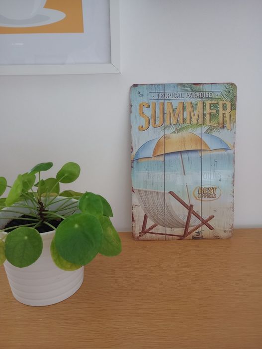 Placa Metal efeito rustico SUMMER