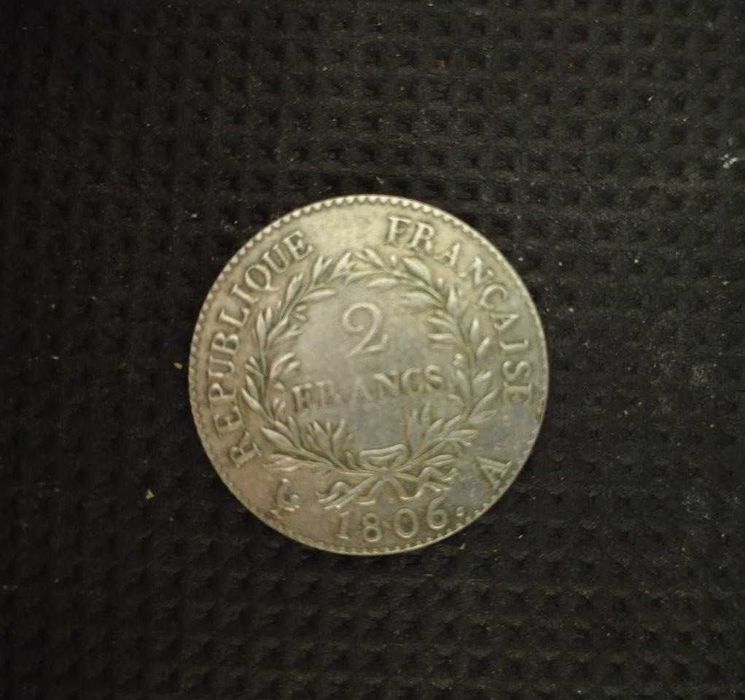 Монета 2 франка Наполеон 1806 год