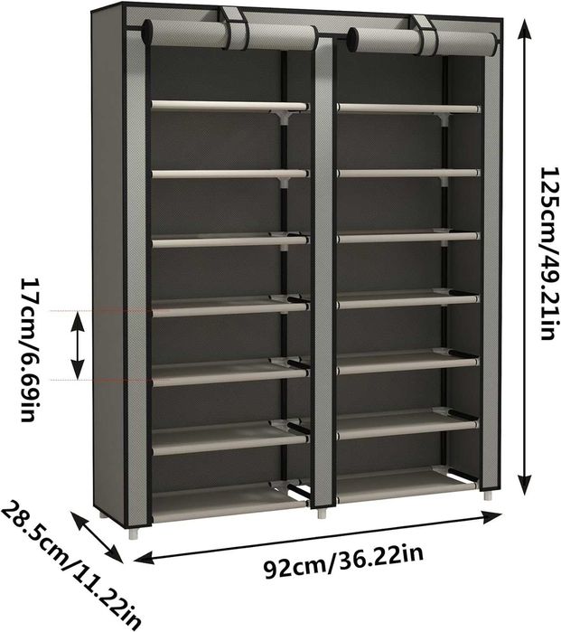 Sapateira organizador de sapatos - 92x28,5x125cm - NOVO -ENVIO GRÁTIS