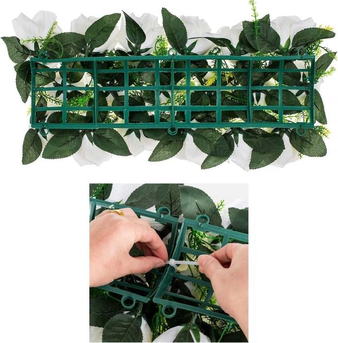 Dekoracja ze sztucznych kwiatów na stół weselny itp, zestaw 10 paneli