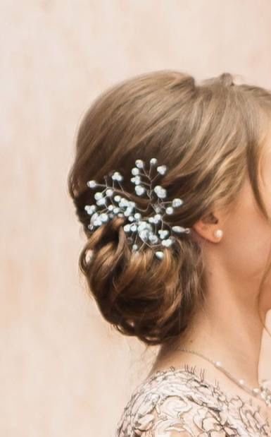 Прикраса для волосся бусіни, перлини