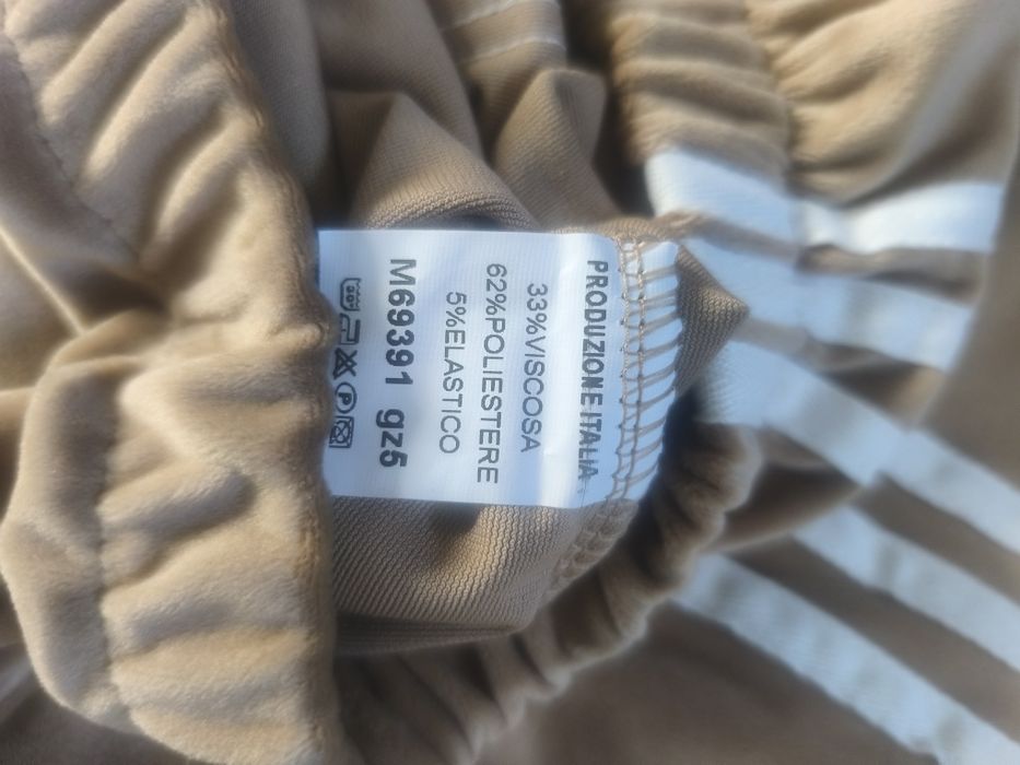 Dres welurowy z paskami / fango / made in Italy