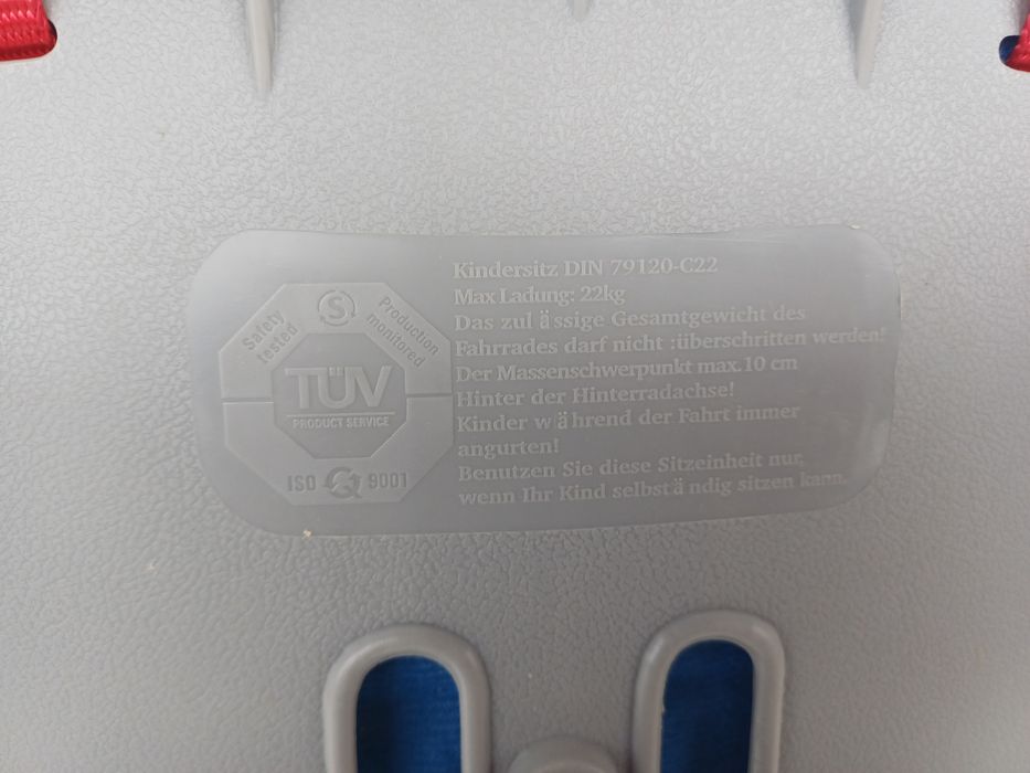 Fotelik, siedzenie rowerowe dla dziecka do 22 kg