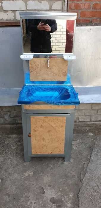 Умывальник дачный "Мойдодыр",мойка нержавейка,стандарт +