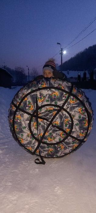 Тюбінг санки-ватрушки преміум якості 100-120 см/До 200 кг/Зима та літо