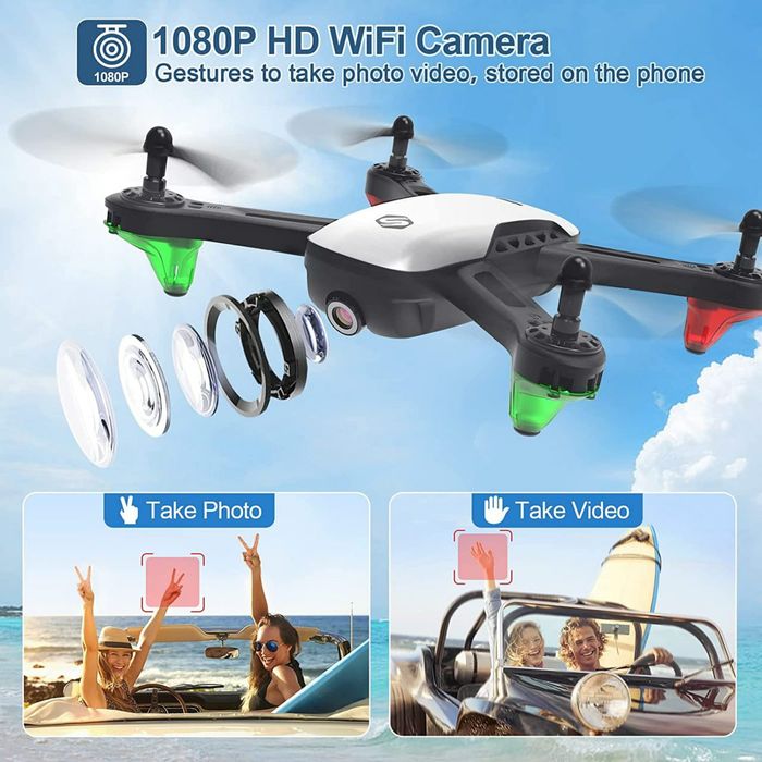 Дрон SANROCK U52 із HD-камерою 1080P FPV-дрон RC-квадрокоптер
(В наявн