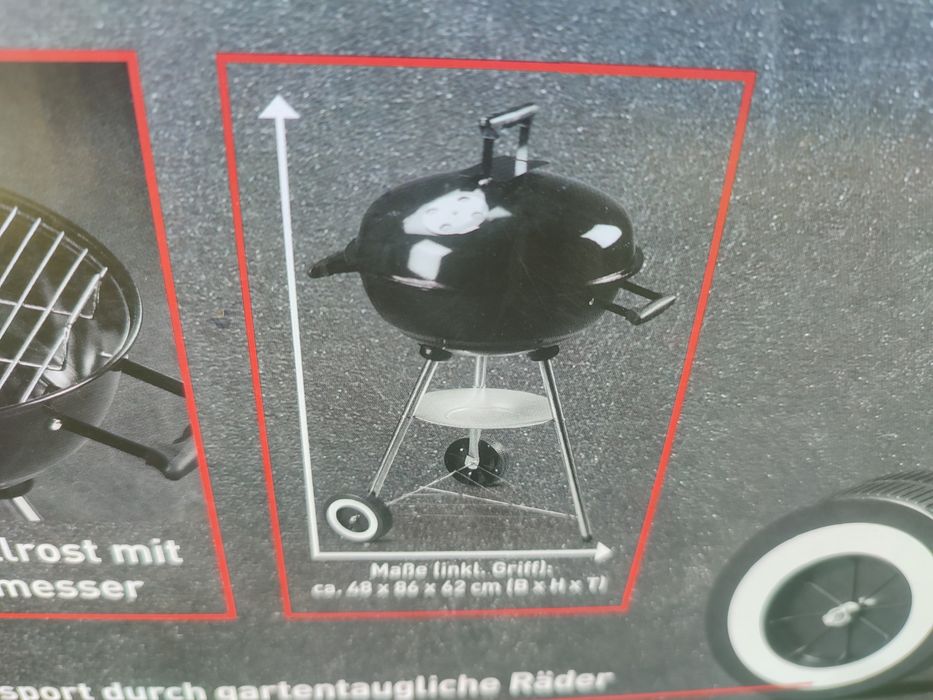 Grill nowy węglowy 48 cm