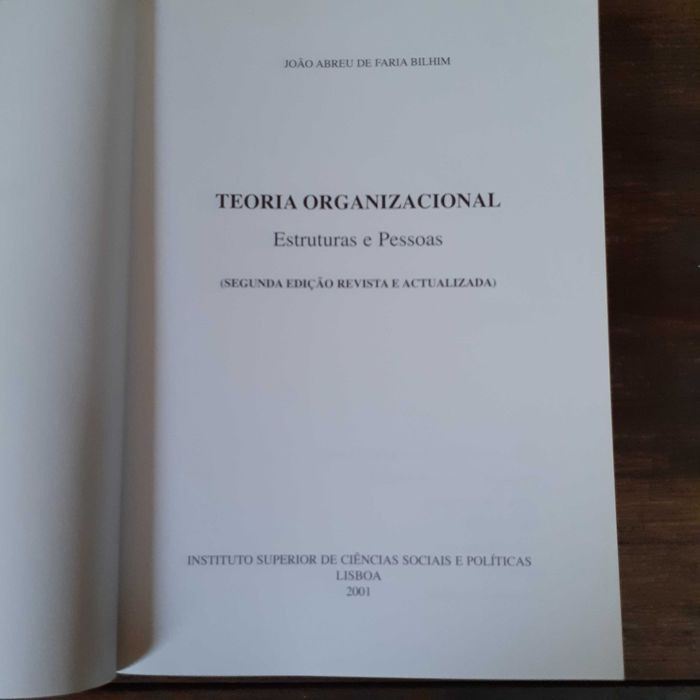 Teoria Organizacional  Estruturas e Pessoas - João A. de Faria Bilhim