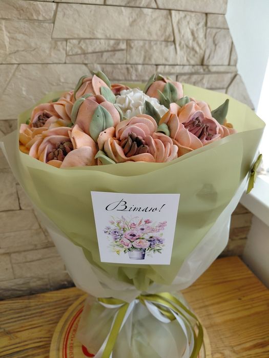 Зефірні квіти. Букети .Пасхальний декор.