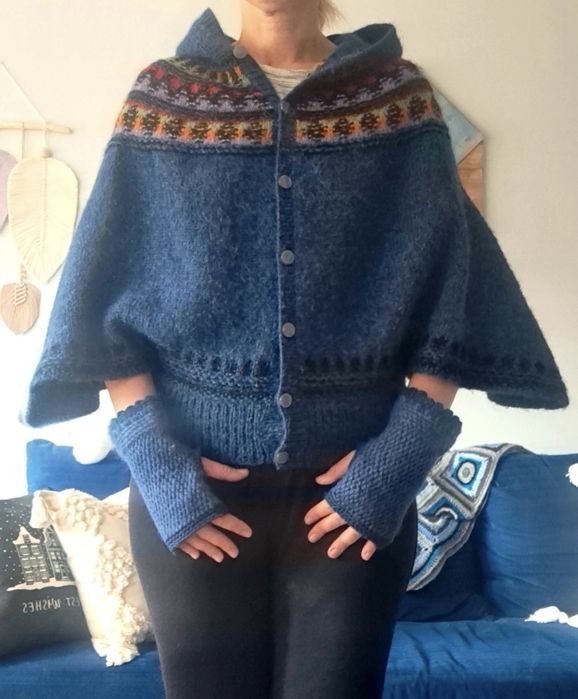 Islandzki sweter unikat wełna 100%