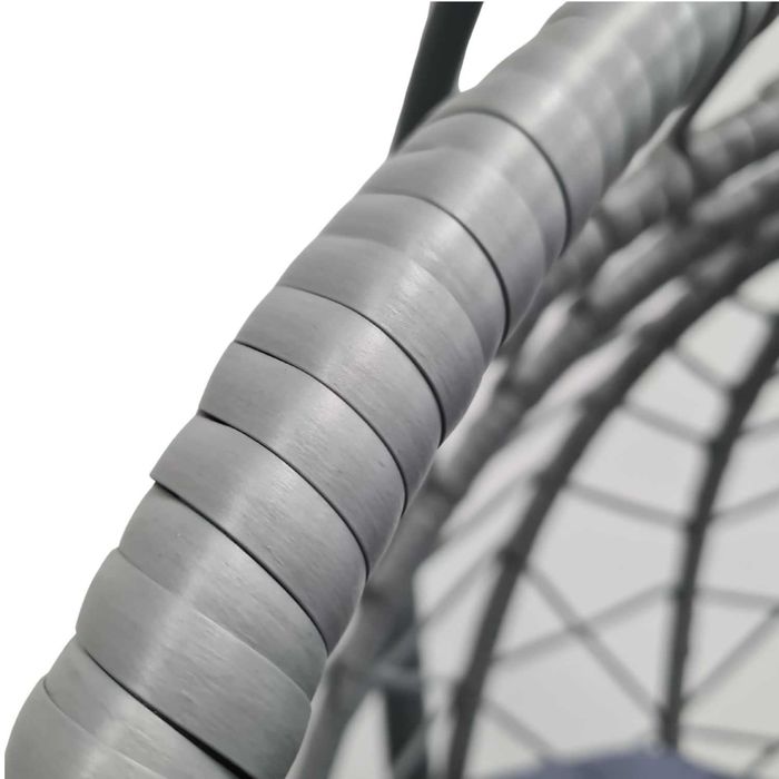 FOTEL wiszący składany szary POKROWIEC GRATIS