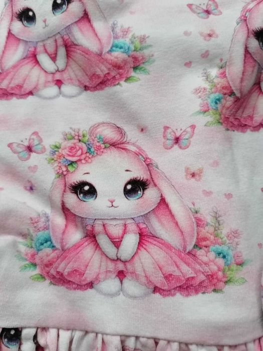 Sukienka niemowlęca w króliczki rozm. 86 na roczek