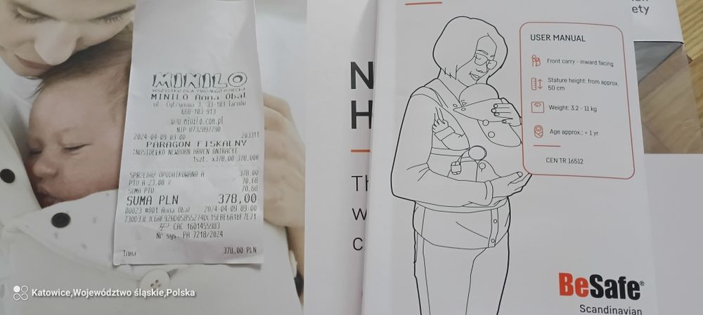 Nosidełko dla dziecka besafe na gwarancji