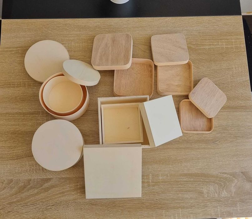 Conjunto Caixas de Balsa para decoração