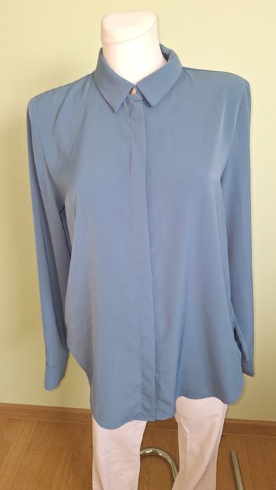 Bluzka koszulowa morski kolor H&M 38