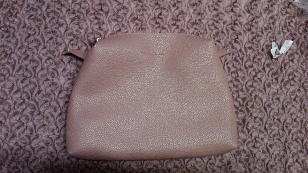 Torba torebka ciężka gruba eco skóra granatowa a la worek J. NOWA