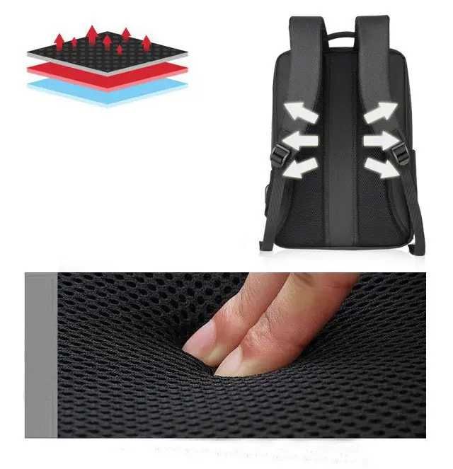 Рюкзак протиударний для ноутбука 15,6" з USB