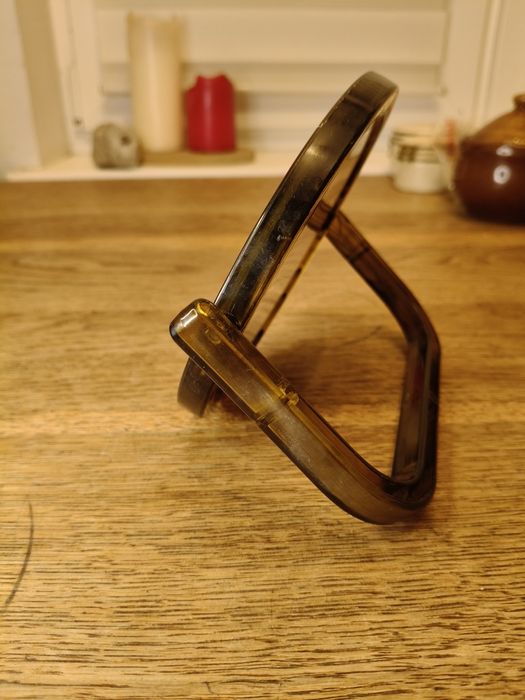 Stare lusterko dwustronne kosmetyczne z PRL ¹⁹⁷