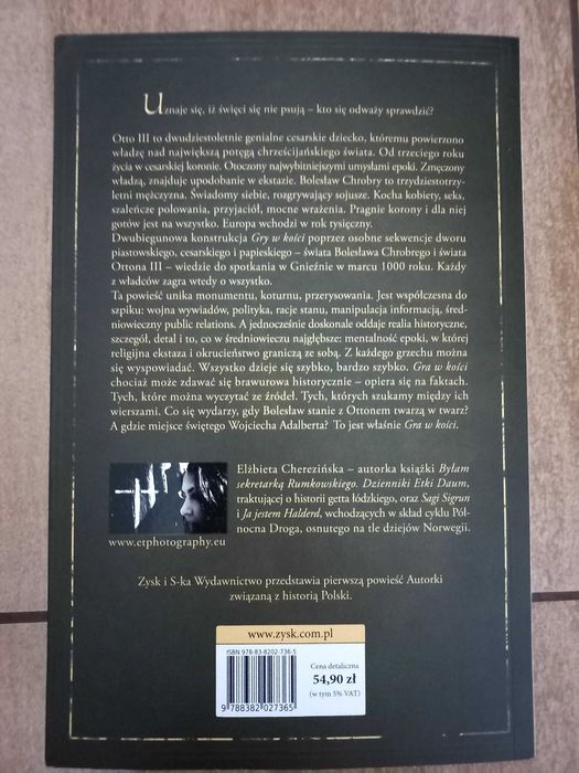 " Gra w kośći ", Elżbieta Cherezińska