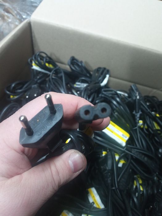 Електрошрот кабель живлення 220 вольт 2 пін якість гурт роздріб ориг