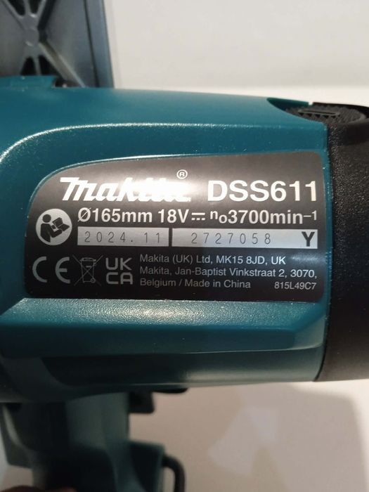 Pilarka tarczowa Makita DSS611Z body ROK 2024
Stan bardzo dobry 100