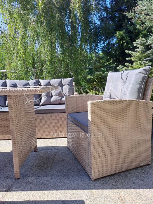 Zestaw Mebli Ogrodowych Wypoczynek Ogrodowy Tarasowy Technorattanowy