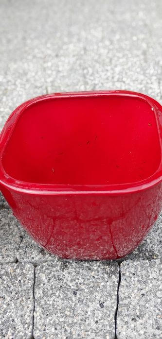Czerwone Osłonki doniczki ceramiczne