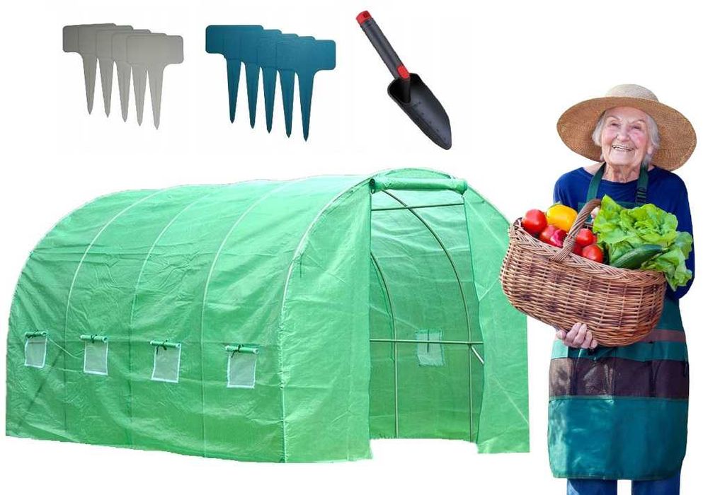 Tunel Foliowy SZKLARNIA 3x4,5 folia UV5 PREMIUM (różne rozmiary)