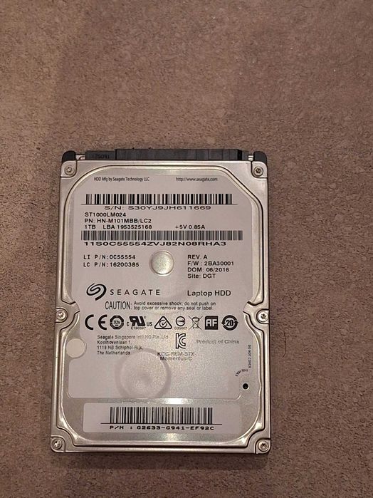 DYSK HDD 2,5" cala Seagate 1 TB, 1000 GB