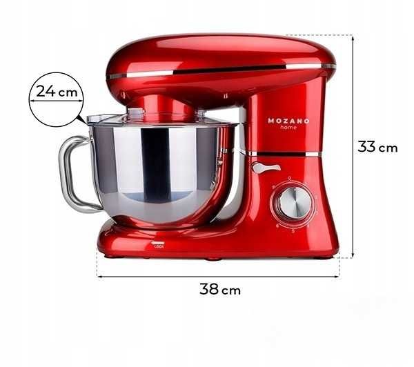 3200W MOCNY Robot kuchenny planetarny NIEZAWODNY 3 mieszadła 6,2L misa