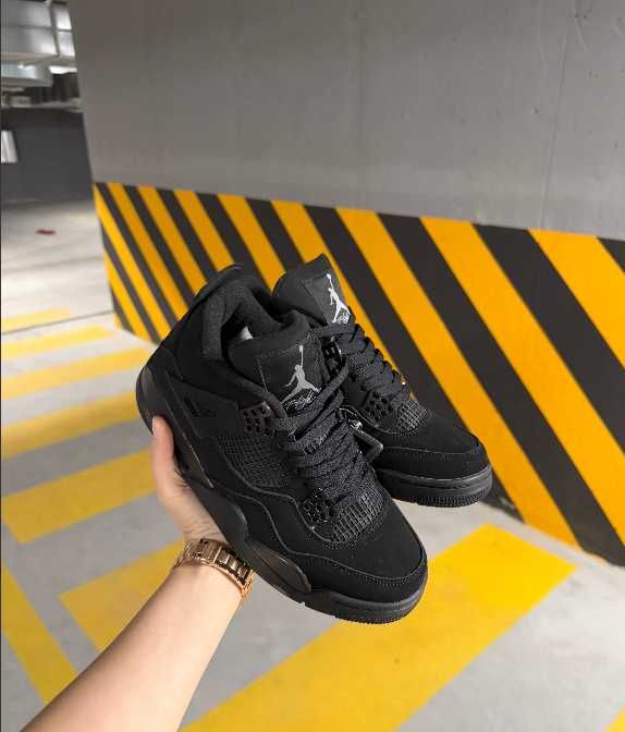 Кросівки Nike Air Jordan Retro 4 Black Canvas DH . Найк Джордан. Термо