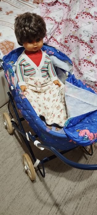 Коляска дитяча, іграшкова в стилі ретро 90х