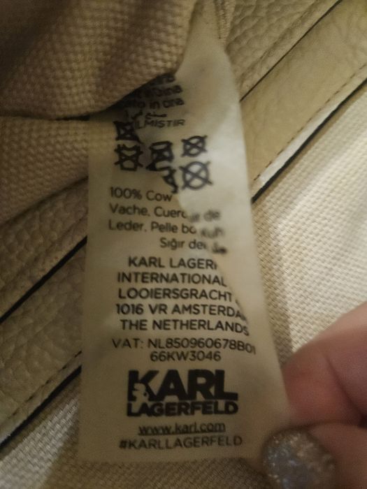 Torebka skórzana Karl lagerfeld