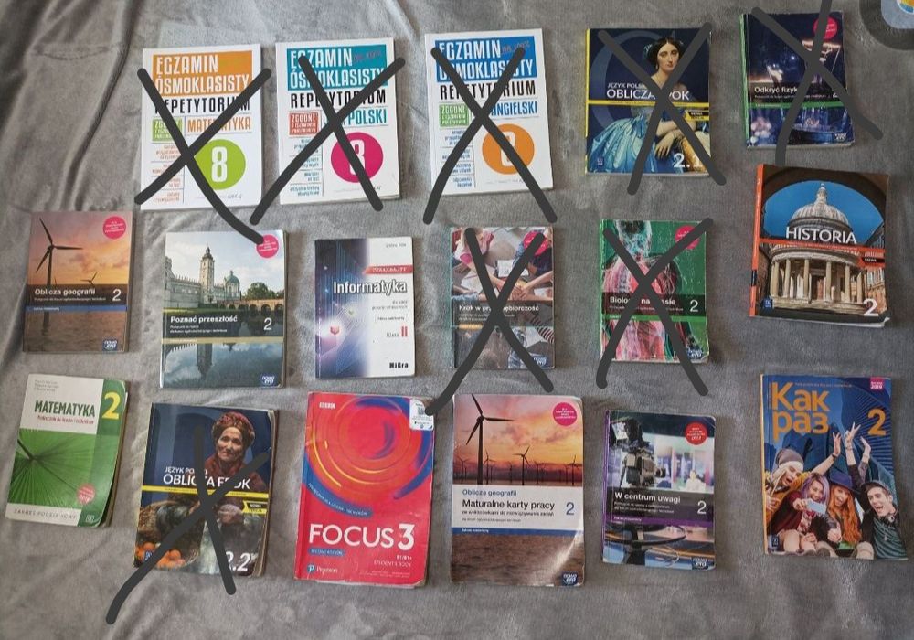 Sprzedam podręczniki szkolne na sztuki lub zestaw – szkoła średnia