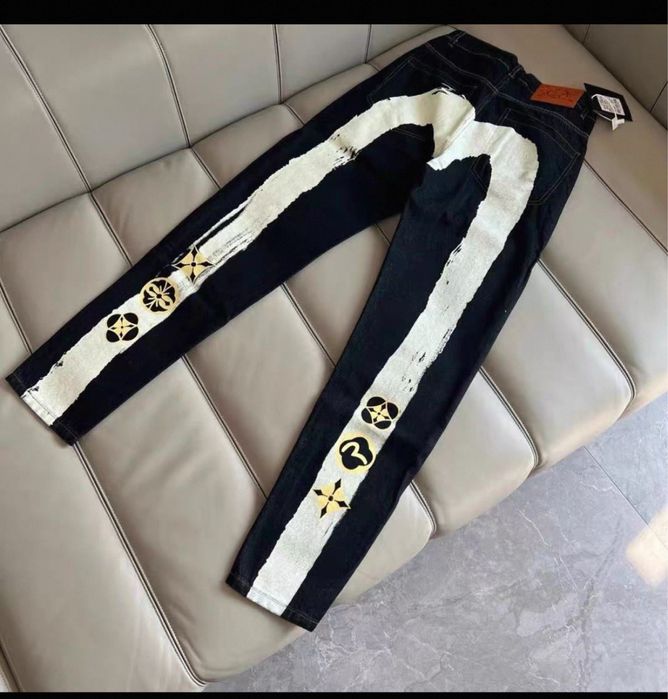 Джинси EVISU | Чоловічі 34 (L) | темні | Японський бренд