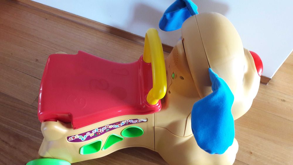 Carrinho, Andarilho, cãozinho, da marca Fischer Price