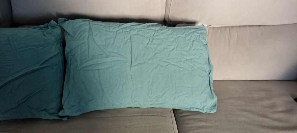 Almofadas viscoelasticas com capa de linho