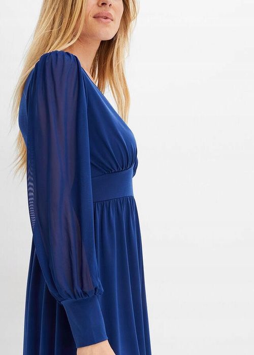 B.P.C niebieska sukienka siateczka 32/34.