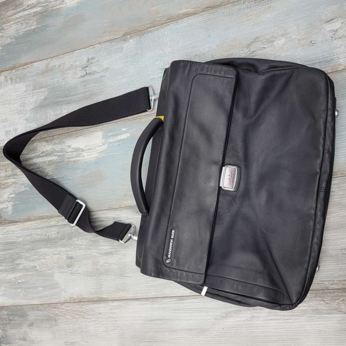 MANDARINA DUCK Laptop Backpack Leather Skórzana Torba na ramie skora