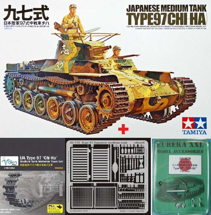 1/35Tamiya Nr.35075 Jp Med.Tank Type 97 Chi-Ha+Eduard+EurekaXXL+Vision