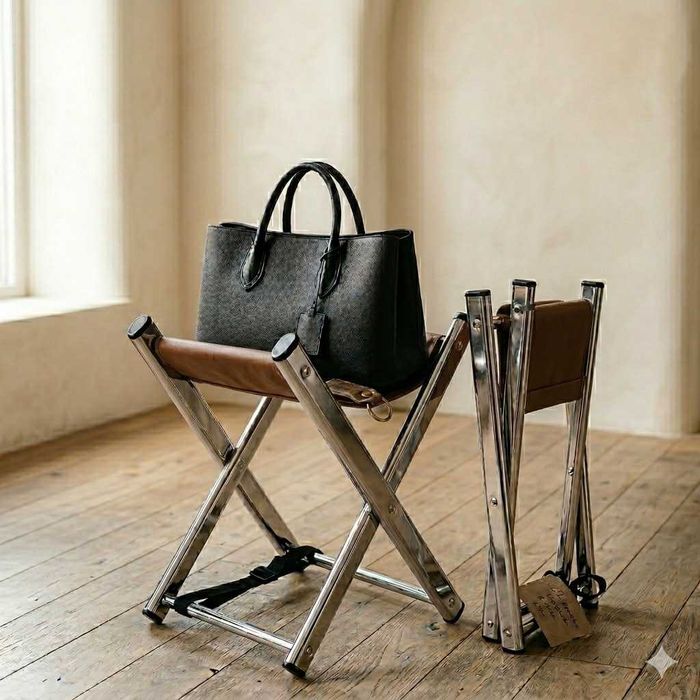 Складна підставка для сумки BAG STAND Oxford 600D металева, коричнева