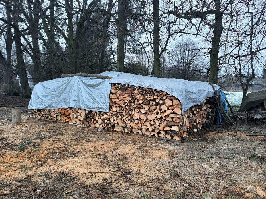 Drewno opałowe 2 lata sezonowane, połupane sosna, olsza, brzoza, dąb
