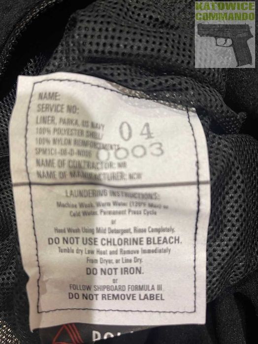 Polar Parka Liner Black Polartec Fleece w rozmiarze XL-Long