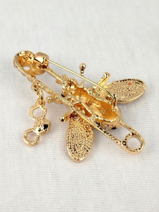 NOWA Broszka przypinka złota pszczoła przczółka