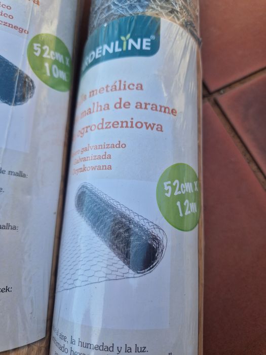 3 rolos malha metálica novos