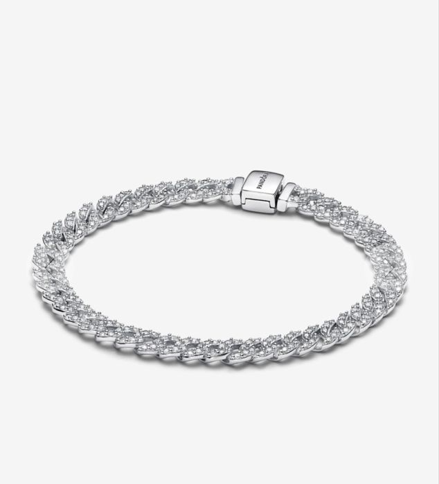 Pandora Браслет із сяючим паве 593008C01, Браслет з серцем 569285C00