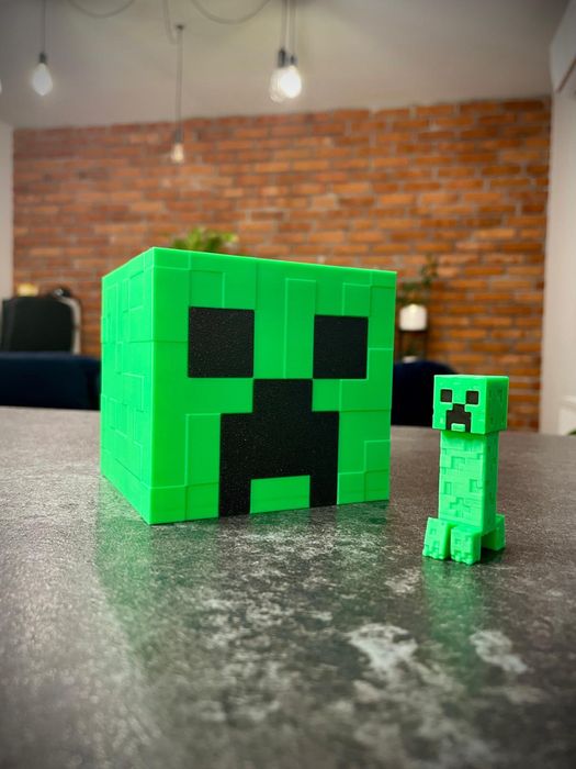 Organizer w kształcie głowy Creepera z Minecrafta + figurka Creepera GRATIS!