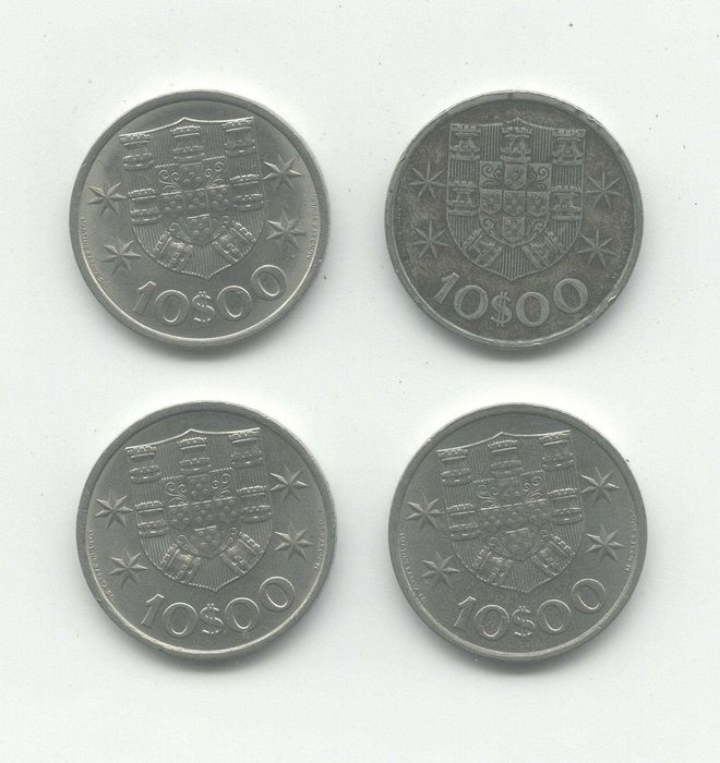Coleção de 15 moedas de 10 escudos