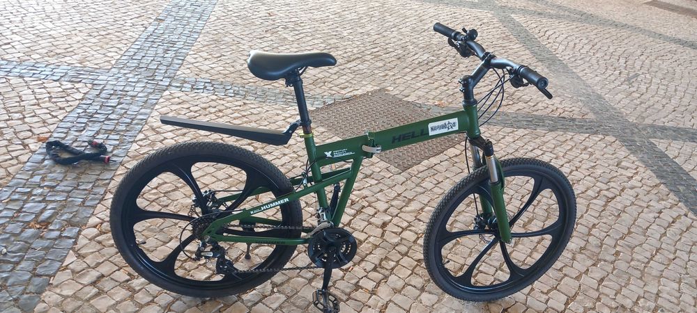 Bicicleta de Montanha Dobrável Helliot Hummer 01 – Verde Militar